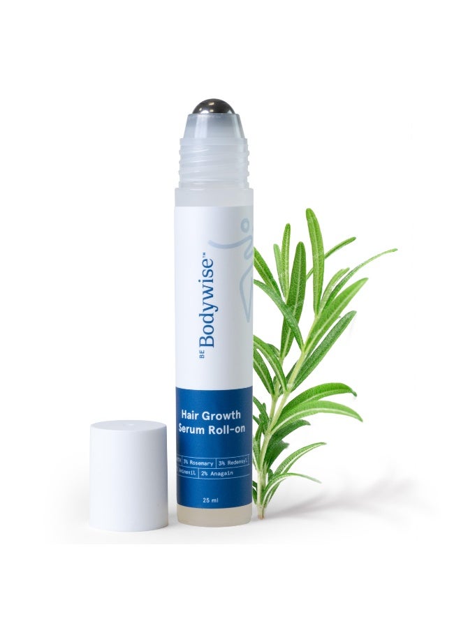 Be Bodywise Rosemary Hair Serum (Roll On) | 3% Redensyl, 2% Aminexil & 2% Anagain | Thicker & Stronger Hair | Prevents Hair Fall & Stimulates Follicles | For All Hair Types | 25ml - Image 1