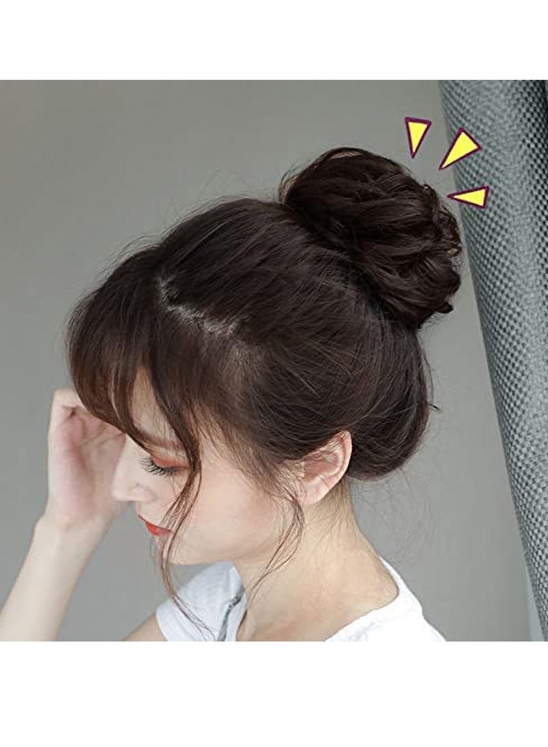 Estelle Messy Hair Bun Scrunchie with Elastic Rubber Band Ponytail Hair Extensions Updo Chignon Donut Ponytail Hairpiece Synthetic Tousled Hair for Women (Color #51P) - Image 4