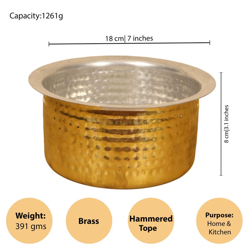 Putrika قدور برونزية مطروقة فادي شاتي مع طلاء تين | توبي | أدوات المطبخ | أواني الطهي | برونز باتيرام | باتيلاس | تابلي | بيتال | سارفا ساتي | مجموعة باجوني - فادي شاتي مطروقة (الحجم 2) - Image 5