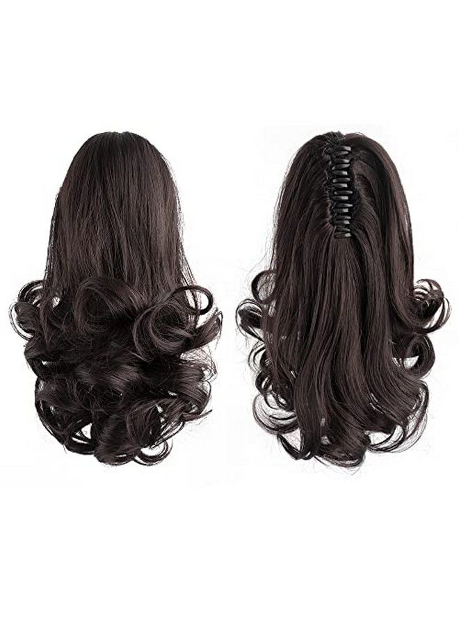 SYXLCYGG Dark Brown Ponytail ExtensionClaw Clip Ponytails 12In Curly 3.8 Oz Fake Hair Extensions Hair Pieces Wig Girl Synthetic Fluffy& Not Tangled - Image 4