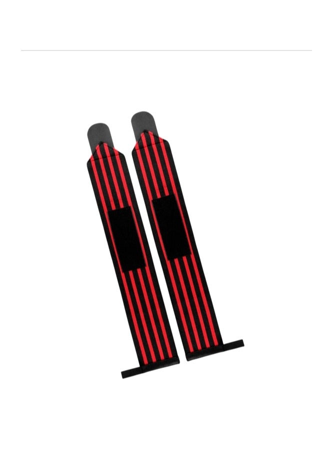 2-Piece wrist guard, fitness and sweat absorbing wrist strap (distinguishing left and right hands, 53 * 8cm, black and red) - Image 3