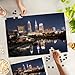 Lantern Press Cleveland Ohio Cleveland Skyline at Night with Terminal Tower Photography A92984 1000 Piece Jigsaw Puzzle for Adults Made in USA with Reference Poster - Image 4
