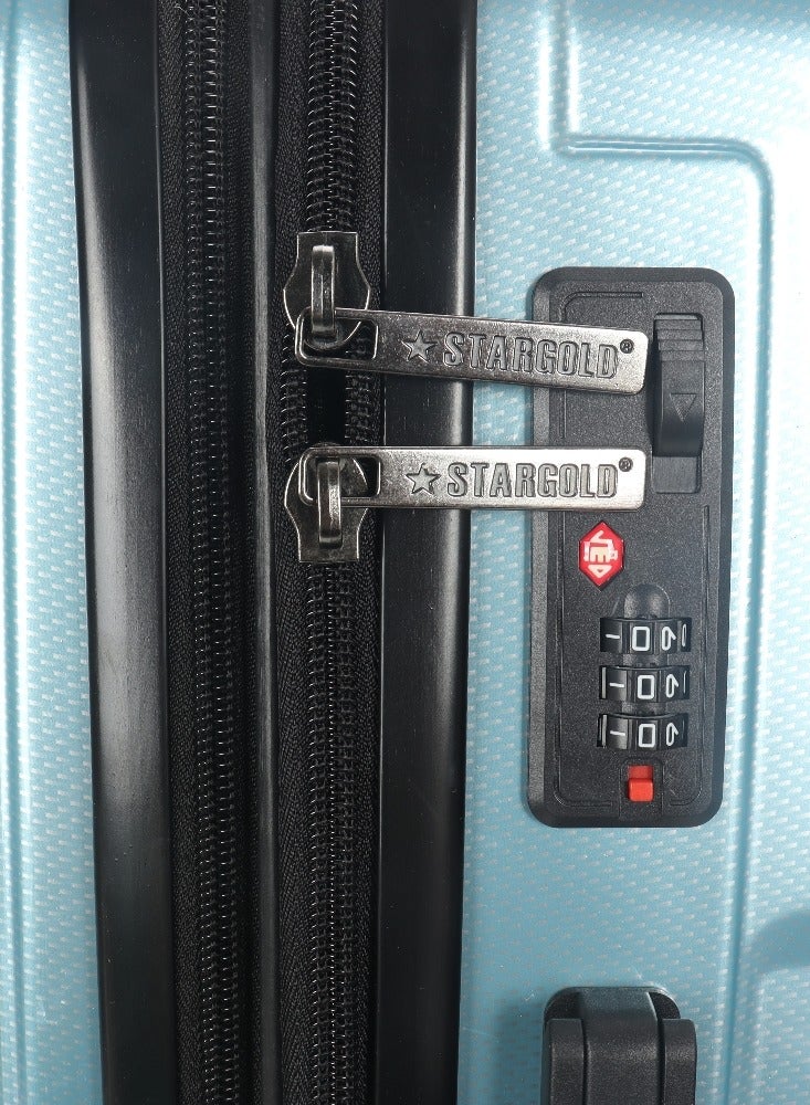 ستارجولد طقم حقائب سفر بعجلات من 3 قطع TPC عجلات جانبية صلبة مع قفل TSA - Image 4
