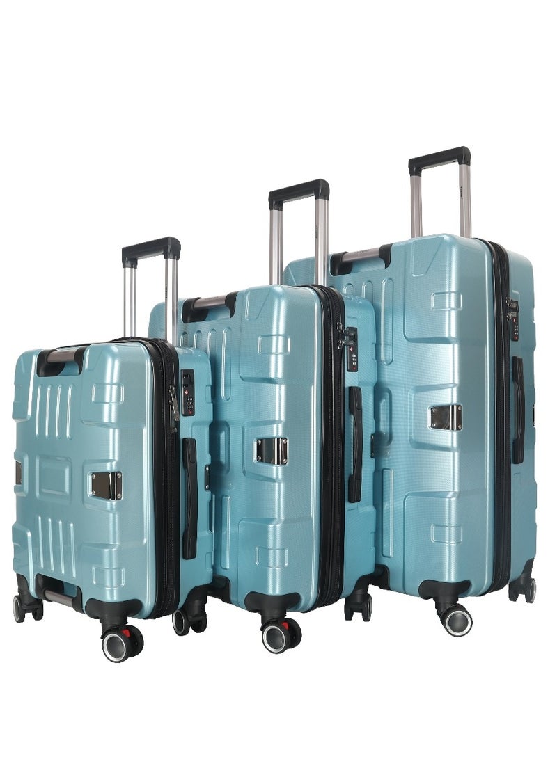 ستارجولد طقم حقائب سفر بعجلات من 3 قطع TPC عجلات جانبية صلبة مع قفل TSA - Image 1