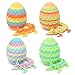 Flavery 4 Pack 3D Printed Dragon Egg Small Easter Eggs with Dragon Inside Articulated Fidget Toy Desk Decor Pet Teen Girl Light Rainbow Set - Image 2