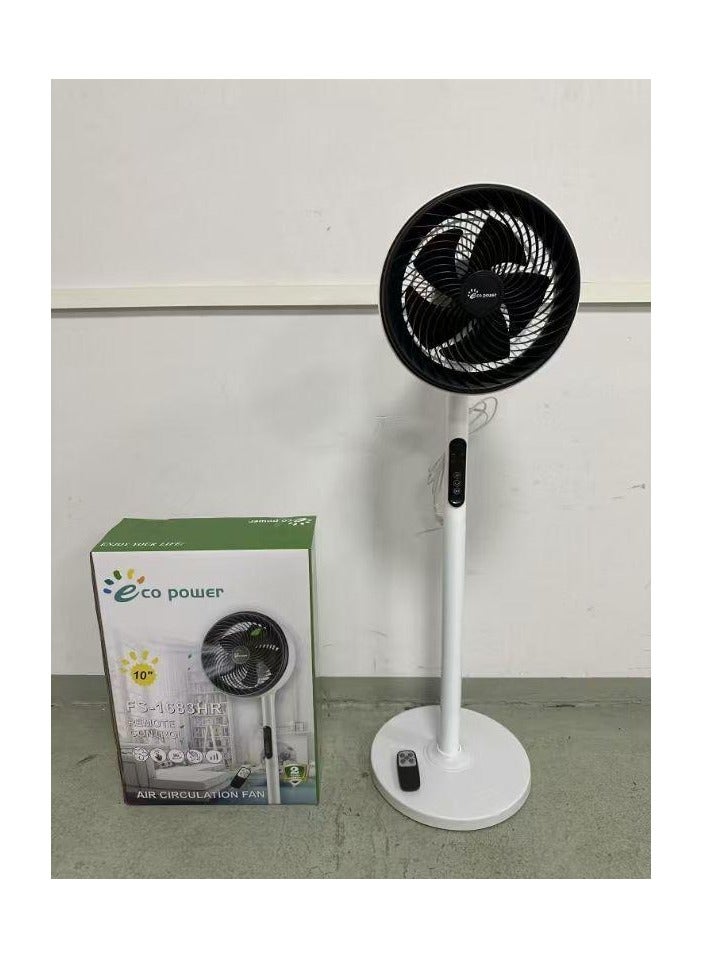 10" Ultra-Quiet DC Motor Pedestal Standing Fan with Remote Control | 20dB Energy-Saving, Tri-Cyclonic Airflow, 4 Modes & Timer | Olive Green Modern Design for Home/Office (70-110cm Adjustable) 