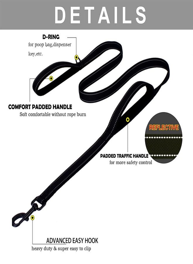 Gavpepy 3M Reflective Dog Leash 5ft 6ft Long with Traffic Padded Handle, Dog Training Leash Heavy Duty, Dog Poop Bag Dispenser (Pink, 5FT x 1" Wide (Include Poop Bag Dispenser)) - Image 2