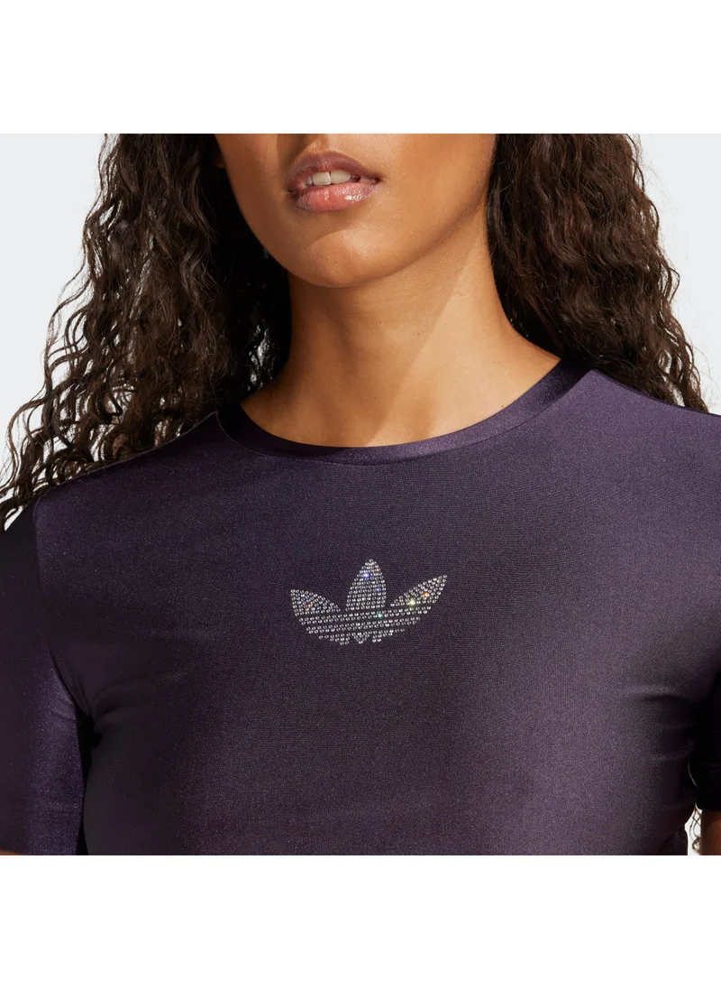 اديداس اوريجينالز Rhinestone Trefoil T-Shirt