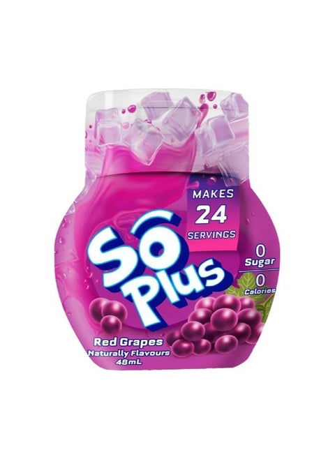 So Plus Liquid Water Enhancer, Red Grapes 48ml(Pack of 2)