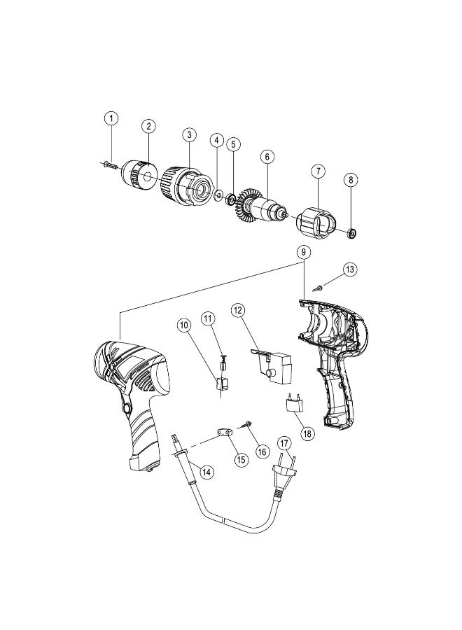 makute Electric Hammer Drill ED012, 280W | 10mm Chuck, Variable Speed 0-750 RPM, AC Powered Corded Rotary Driver | Compact Industrial Power Tool for Wood, Steel, Concrete | 220-240V - Image 4