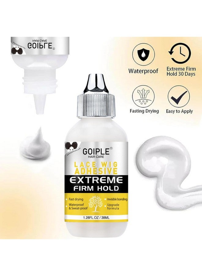 Goiple Wig Glue Lace Glue For Lace Front Lace Wigs Waterproof Lace Front Wig Glue For Wigs Strong Hold Transparent Lace Adhesive For Hair Replacement Invisible Hair Bonding Wig Adhesive(1.28 Fl Oz) - Image 5