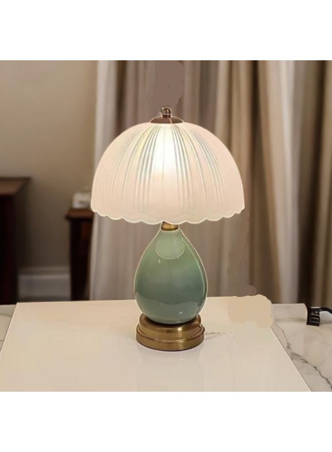 Bluejw Modern Internet Celebrity Bedroom Night Light Nordic Warm Romantic Study Ceramic Table Lamp Eye Protection Bedside Decorative Dimming Table Lamp - Image 1