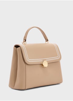 ELLA Embroidered Panel Satchel Bag  - Image 3