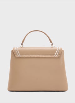 ELLA Embroidered Panel Satchel Bag  - Image 2