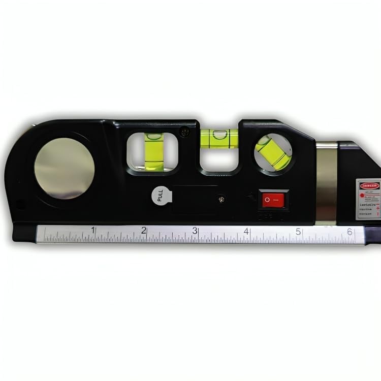 ISC ISC Level Laser NEW Plastic Horizon Vertical Measure Tape Aligner Bubbles Ruler Multifunction Leveler Tool - Image 2