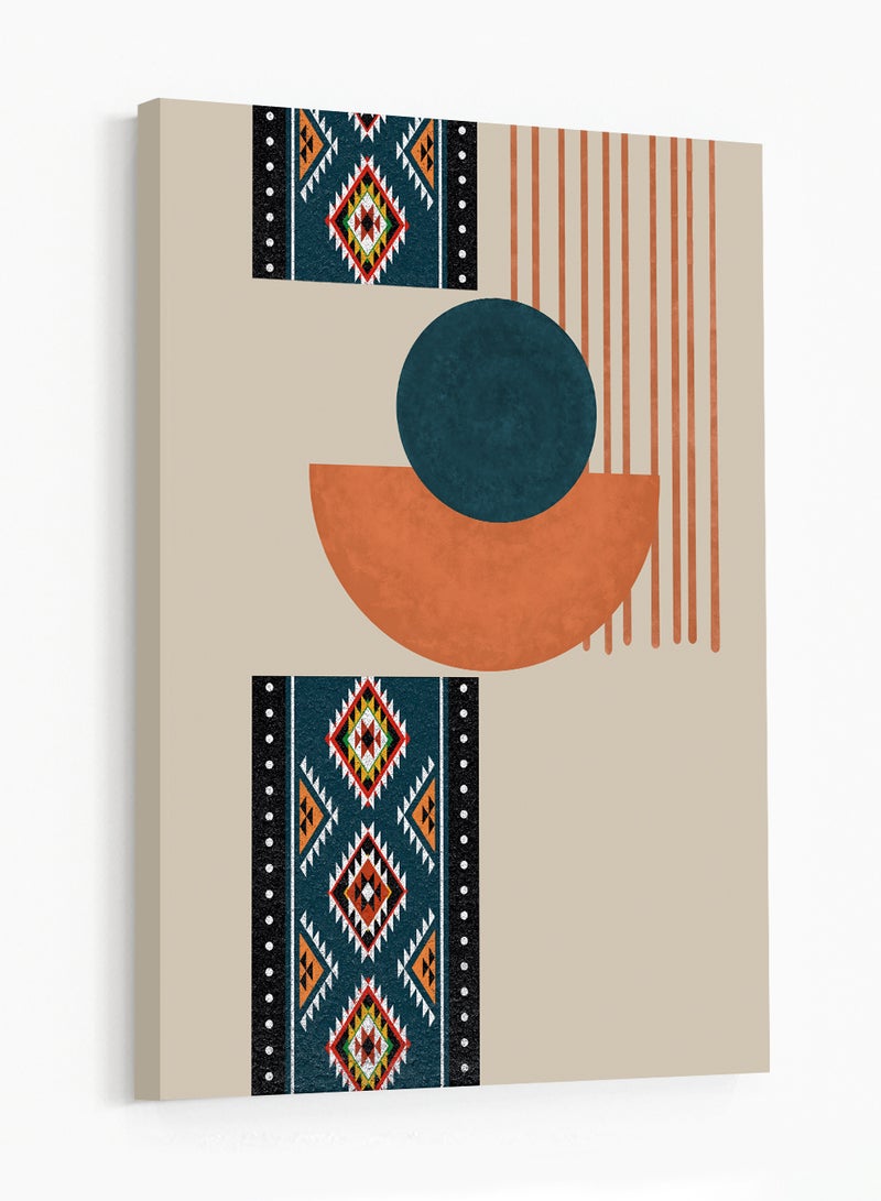 LOWHA Canvas Wall Art Stretched Over Wooden Frame with Saudi Inspired Pattern - Image 4