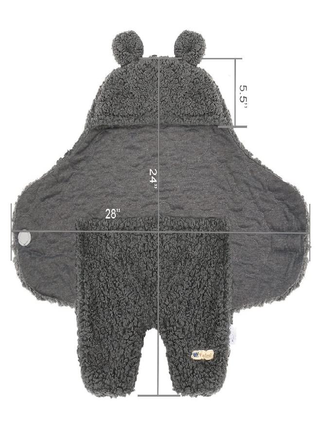 BlueSnail Newborn Receiving Blanket Baby Sleeping Wrap Swaddle (Gray) - Image 3