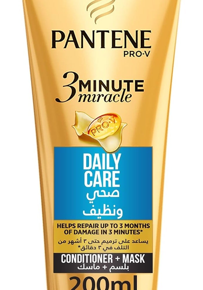 Pantene Pro-V 3 Minute Miracle Daily Care Conditioner + Mask 200 ml - Image 1