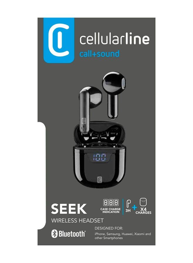 cellular line سماعات أذن لاسلكية حقيقية باللون الأسود - Image 2