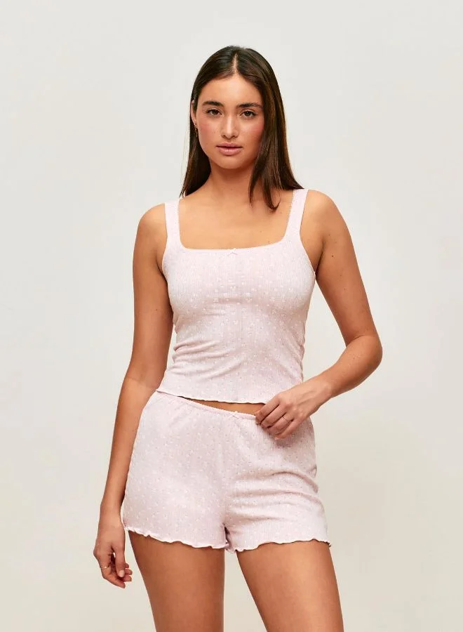 UNDIZ Jersey top with flower patterns