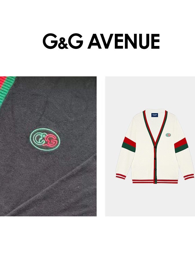 G&G AVENUE Mens Cardigans Winter  Cardigan Sweater Men And Women V neck Loose Casual All match Patchwork Couple Knitted Sweater  - Image 3