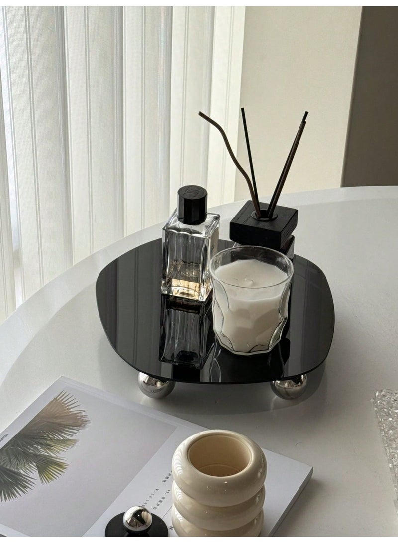 MAIDI 1pc Irregular Shape Acrylic Tray, Aromatherapy Perfume Tray, Jewelry Organizer Display Tray, Light Luxury High-end Home Decoration Ornament Art Supplies - Image 1
