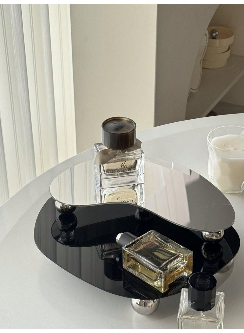 MAIDI 1pc Irregular Shape Acrylic Tray, Aromatherapy Perfume Tray, Jewelry Organizer Display Tray, Light Luxury High-end Home Decoration Ornament Art Supplies - Image 2