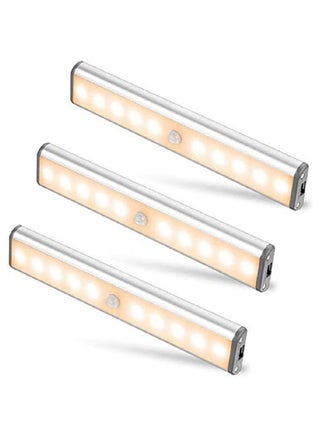 Motion Sensor Light Bar Night Light for Room, Stick-on Anywhere Wireless Battery Operated 10 LEDs Closet Lights Wardrobe Lighting LED Light(Warm White, 3 Pack) - pzsku/Z2F20F9274F5AFC9CB4E4Z/45/1746210538/5099213d-eeed-4154-8f52-6980f6d6b7c2