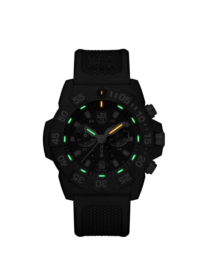 Luminox Men's Chronograph Round Shape Rubber Wrist Watch XS.3581.EY - 45 Mm  - Image 2