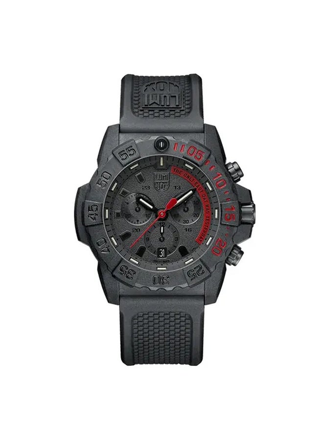 Luminox Men's Chronograph Round Shape Rubber Wrist Watch XS.3581.EY - 45 Mm  - Image 1