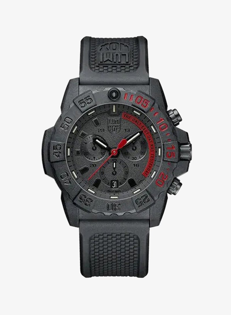 Luminox Men's Chronograph Round Shape Rubber Wrist Watch XS.3581.EY - 45 Mm - Image 1