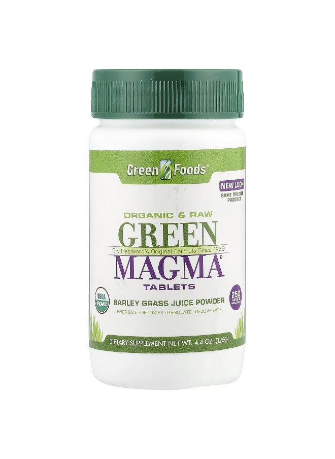 Green Foods Green Foods, Green Magma®, Barley Grass Juice Powder , 250 Tablets, 4.4 oz (125 g)  - Image 1