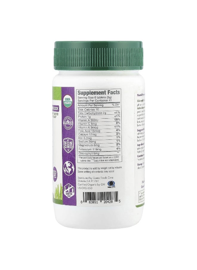 Green Foods Green Foods, Green Magma®, Barley Grass Juice Powder , 250 Tablets, 4.4 oz (125 g)  - Image 2