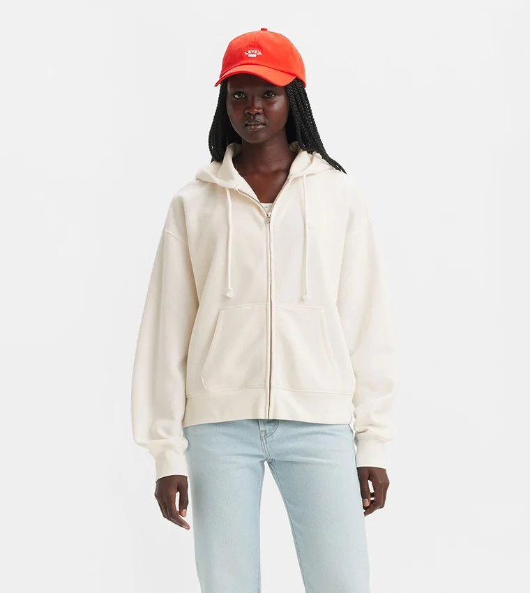 ليفايز سترة بغطاء رأس بسحاب للاستخدام اليومي