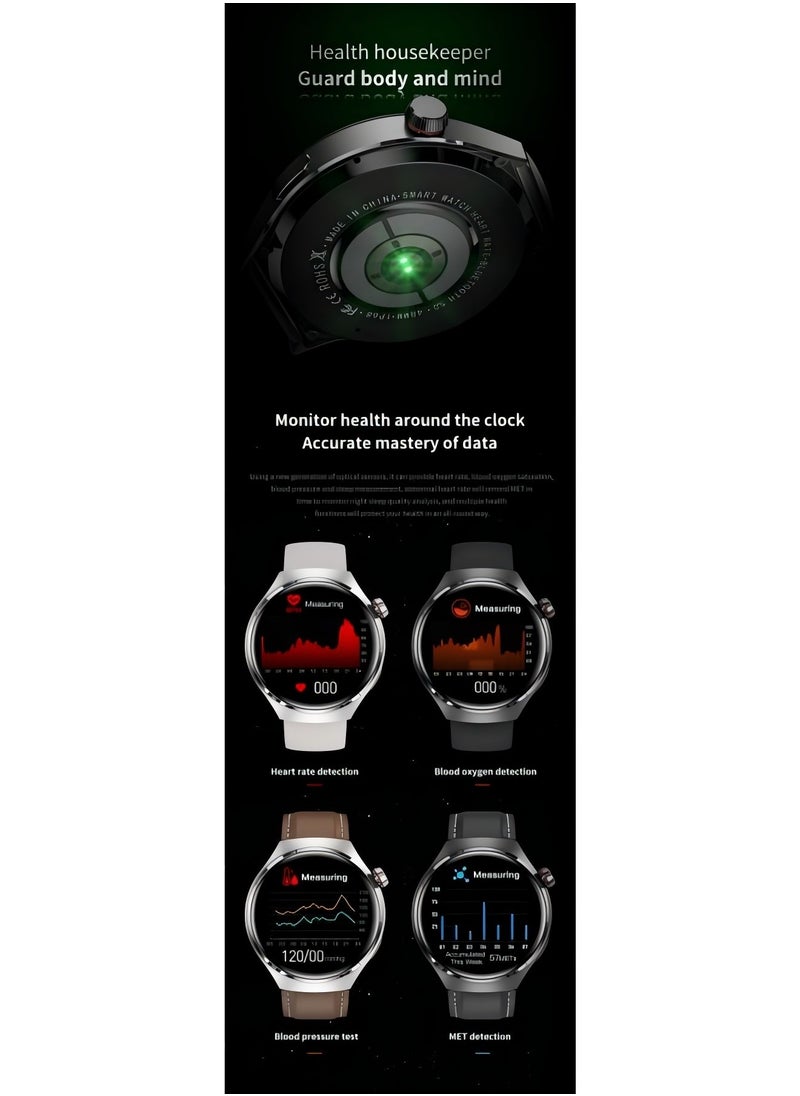 PRO - smart watchGT4 PRO with Bluetooth calling function (answer/make calls), fitness tracking watch with sleep monitoring function, suitable for iPhone/Android, IP68 waterproof (ivory white) - Image 1