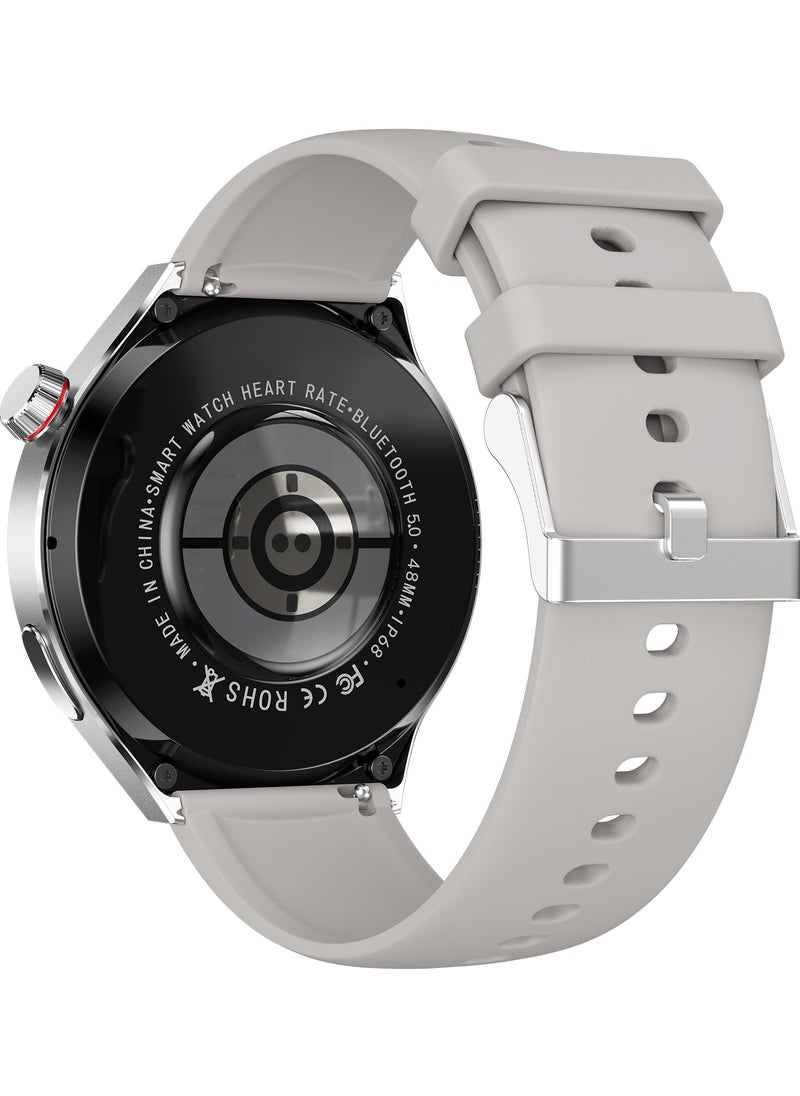 PRO - smart watchGT4 PRO with Bluetooth calling function (answer/make calls), fitness tracking watch with sleep monitoring function, suitable for iPhone/Android, IP68 waterproof (ivory white) - Image 1