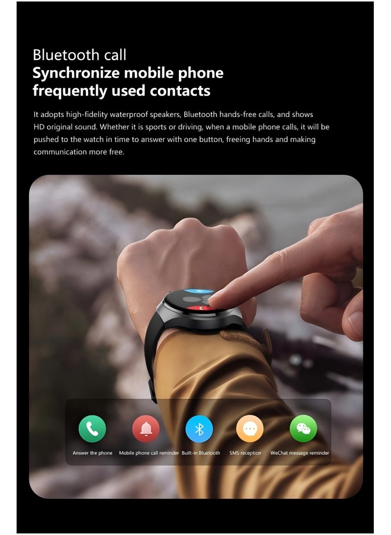 PRO - smart watchGT4 PRO with Bluetooth calling function (answer/make calls), fitness tracking watch with sleep monitoring function, suitable for iPhone/Android, IP68 waterproof (ivory white) - Image 1