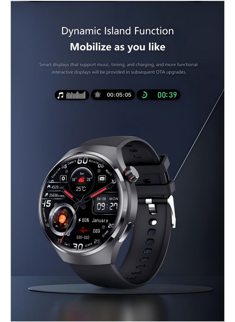 PRO - smart watchGT4 PRO with Bluetooth calling function (answer/make calls), fitness tracking watch with sleep monitoring function, suitable for iPhone/Android, IP68 waterproof (ivory white) - Image 1
