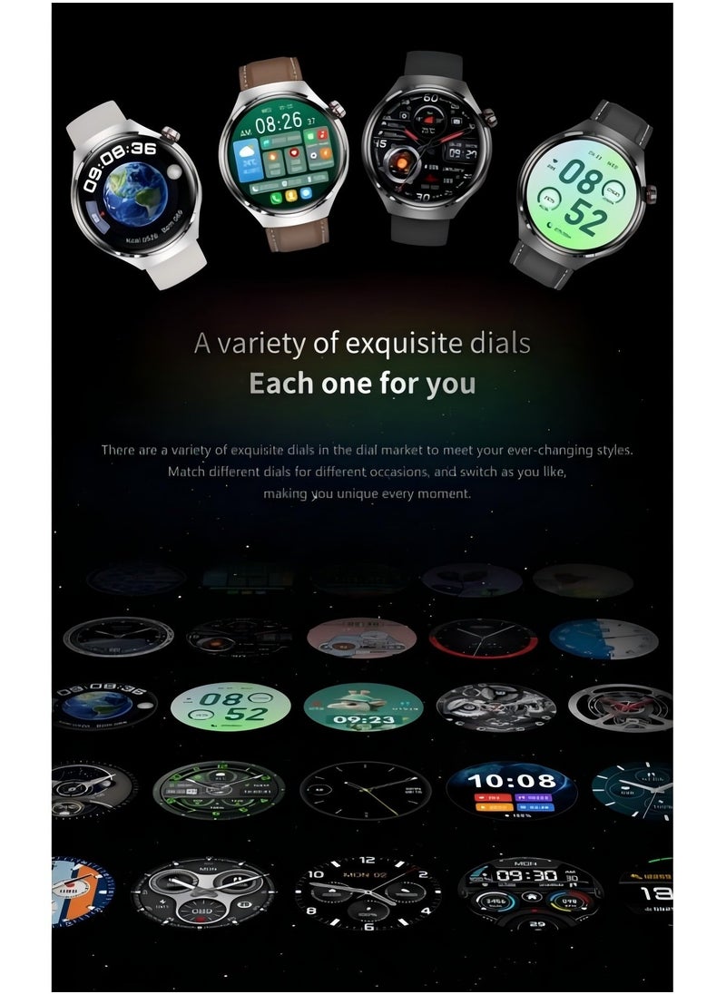 PRO - smart watchGT4 PRO with Bluetooth calling function (answer/make calls), fitness tracking watch with sleep monitoring function, suitable for iPhone/Android, IP68 waterproof (ivory white) - Image 1