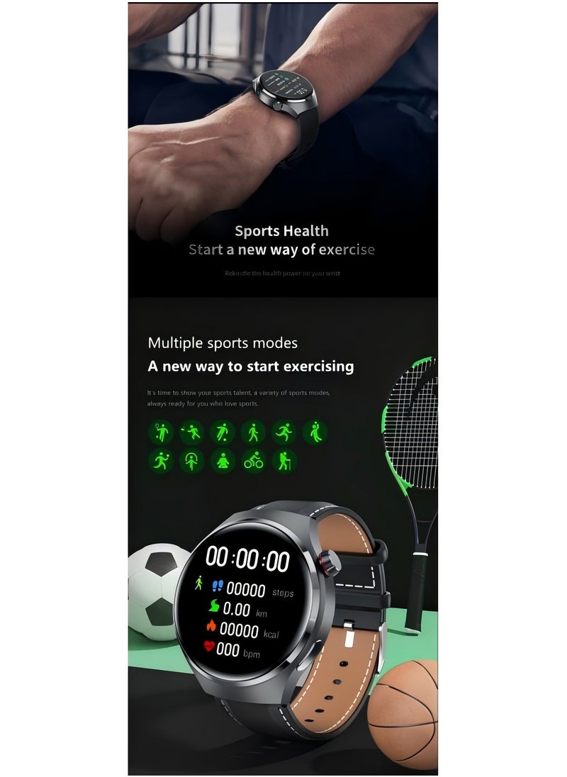 PRO - smart watchGT4 PRO with Bluetooth calling function (answer/make calls), fitness tracking watch with sleep monitoring function, suitable for iPhone/Android, IP68 waterproof (ivory white) - Image 1