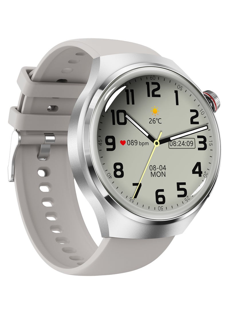 PRO - smart watchGT4 PRO with Bluetooth calling function (answer/make calls), fitness tracking watch with sleep monitoring function, suitable for iPhone/Android, IP68 waterproof (ivory white) - Image 1
