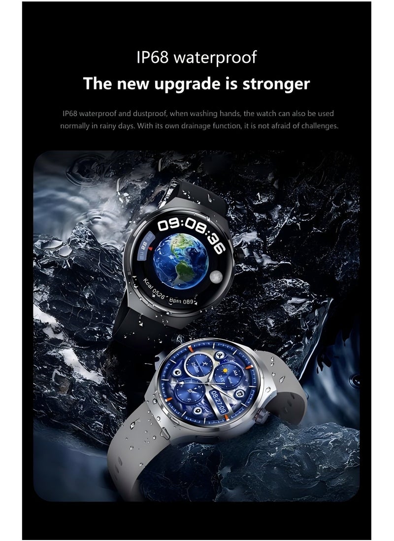 PRO - smart watchGT4 PRO with Bluetooth calling function (answer/make calls), fitness tracking watch with sleep monitoring function, suitable for iPhone/Android, IP68 waterproof (ivory white) - Image 1