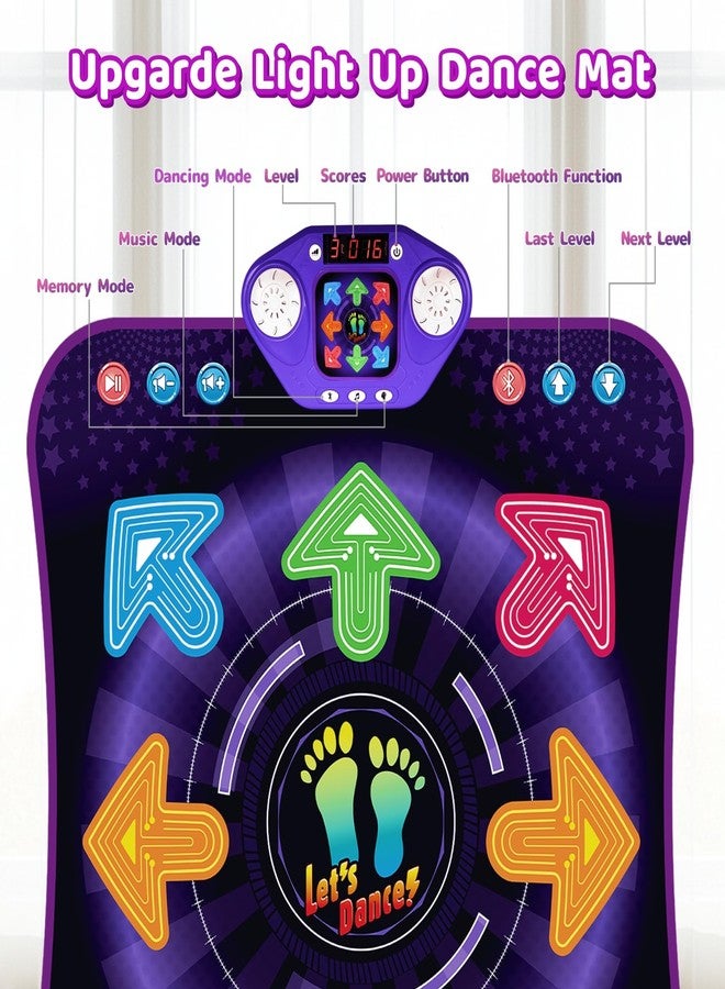 TooLion Dance Mat for 3-12 Year Old Kids - Light Up 8 Buttons Dance Mat with 7 Game Modes Step Floor Mat - Birthday Gifts for Girls Boys Kids Age 4-7 8-12 - Image 5