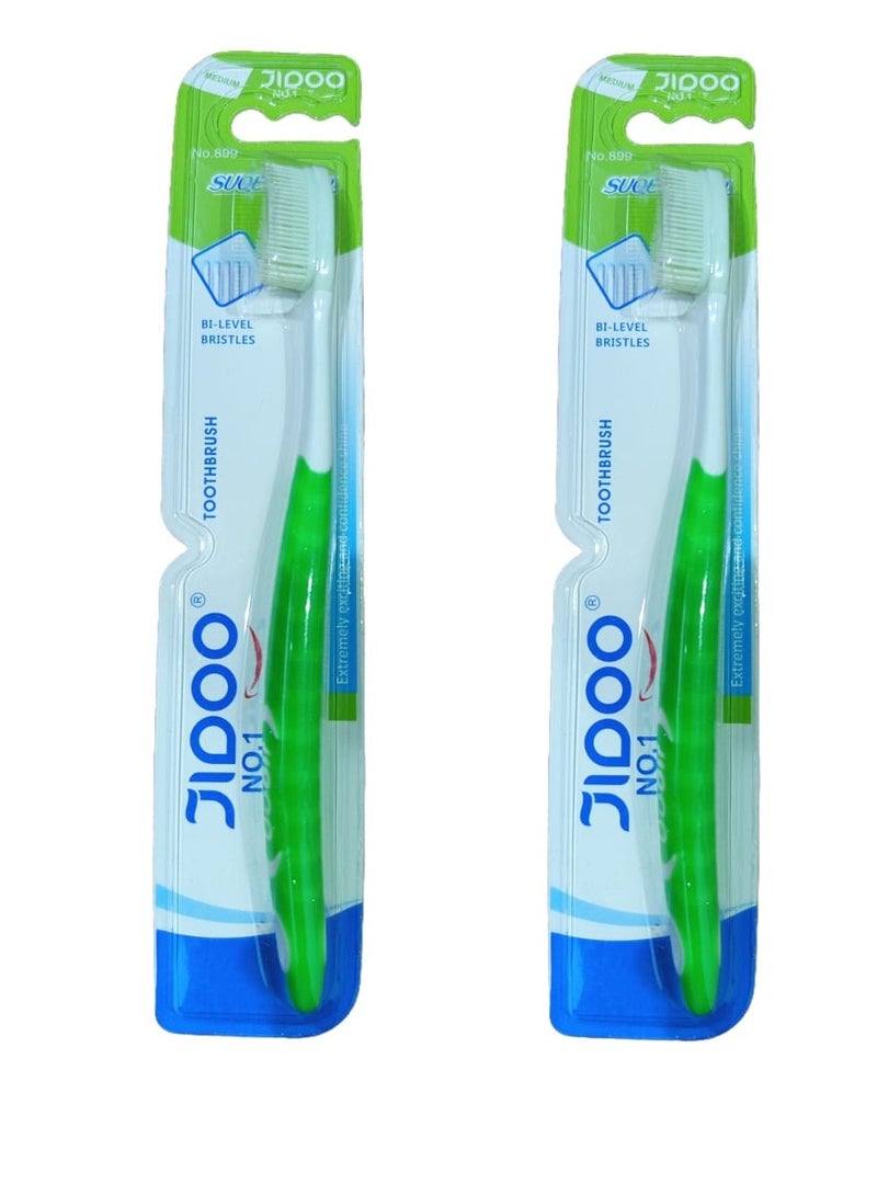 Generic 2 PIECECS OF Ultra Soft Bristles Multicolor Toothbrush 
