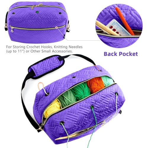 MYBAGZING Crochet Bag Organizer - Knitting Bag - Yarn Storage Organizer - Yarn Bag for Crocheting - Yarn Holder for Crochet Accessories, Crocheting & Knitting Gifts - Image 4