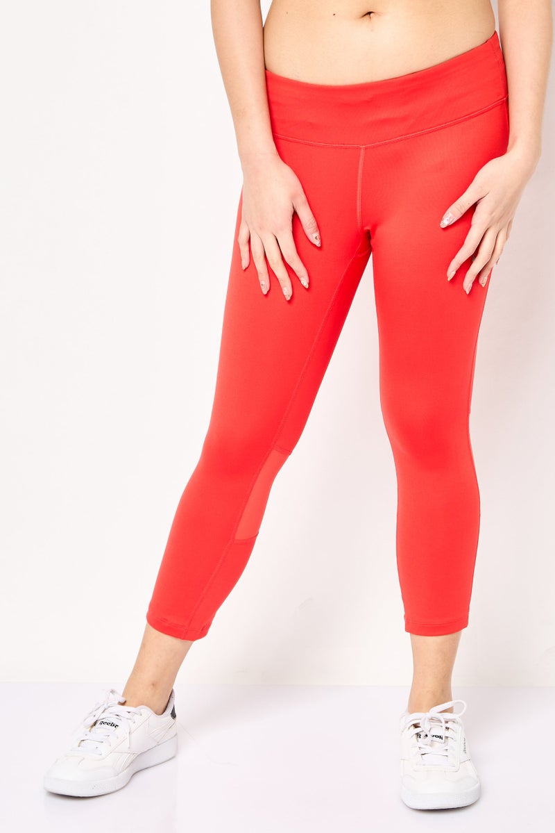 Nike  leggings جري ضيقة تناسب النساء بشعار العلامة التجارية، أحمر - Image 1