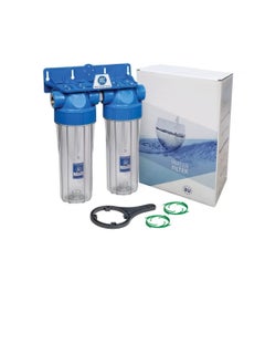 Aquafilter Aquafilter NSF Certified Inline Drinking Water Filtration System 10" RO, Whole House, 3/4” Inlet and Outlet BSPT for For Municipality Water - Removes All Impurities From Water (Two Stage)  - Image 2