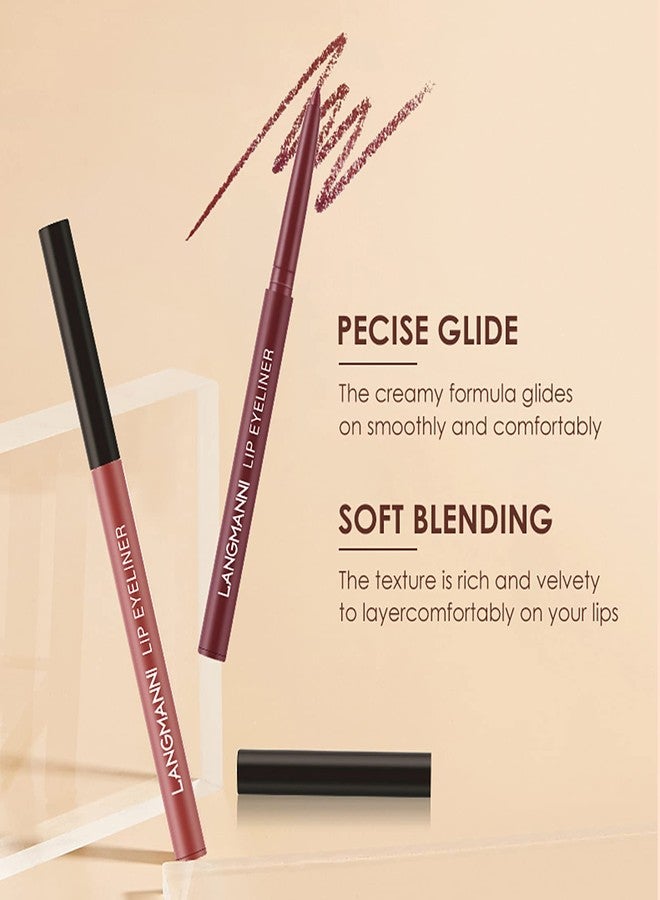 Petansy 12Pcs Lip Liner and Lipstick Set, 6 Colors Matte Liquid Lip Sticks + 6 Matching Smooth Nude Lip Liner, All in One Waterproof Long Lasting Lip Gloss Lips Make-up Gift Set for Girls and Women - Image 4
