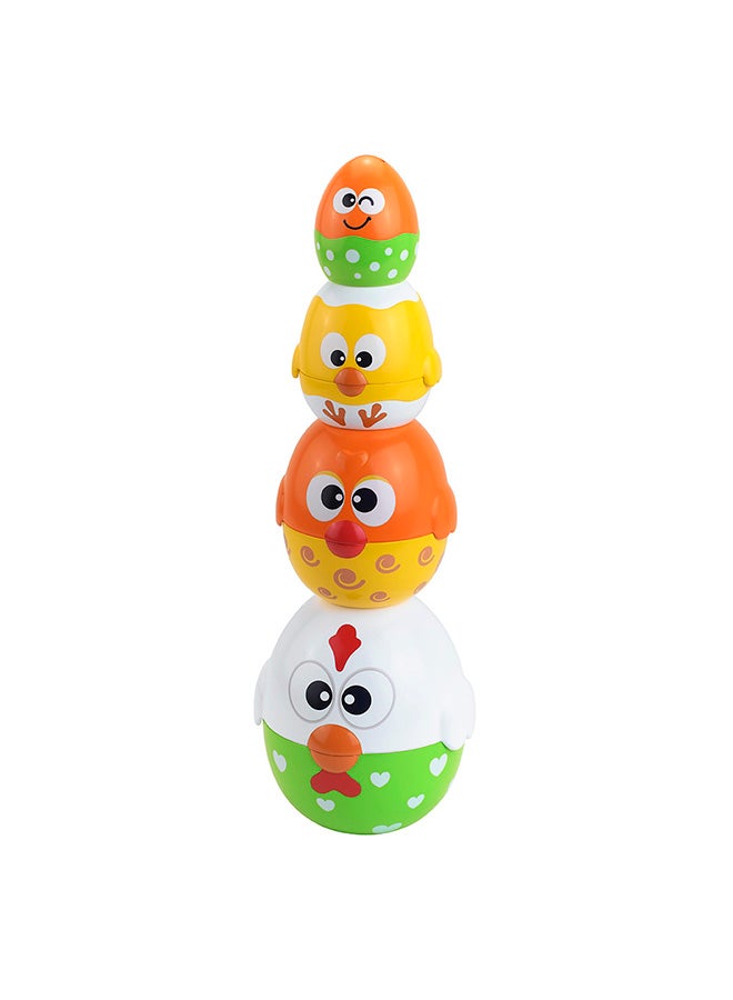 Happy Kids Little Learners Chicken N’ Egg Stackers: Colorful Stacking Cups For Toddlers - Image 2