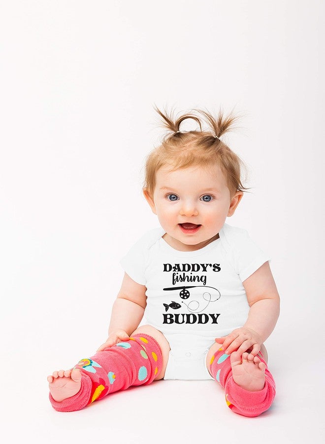 Funnwear Daddy's Fishing Buddy - Funny Baby Essentials Bodysuit - Newborn Boy Clothes Baby Girl Outfit (12 Months, White) - Image 3